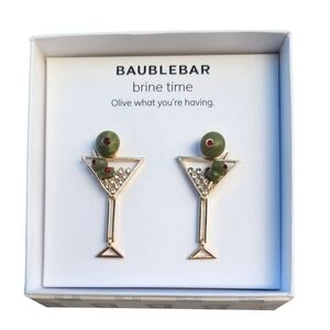BaubleBar Rhinestone Olive Martini Earrings